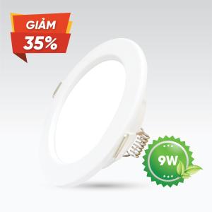 Đèn LED Âm Trần A8 VA 9W Đế Liền - AS Trắng Vianco