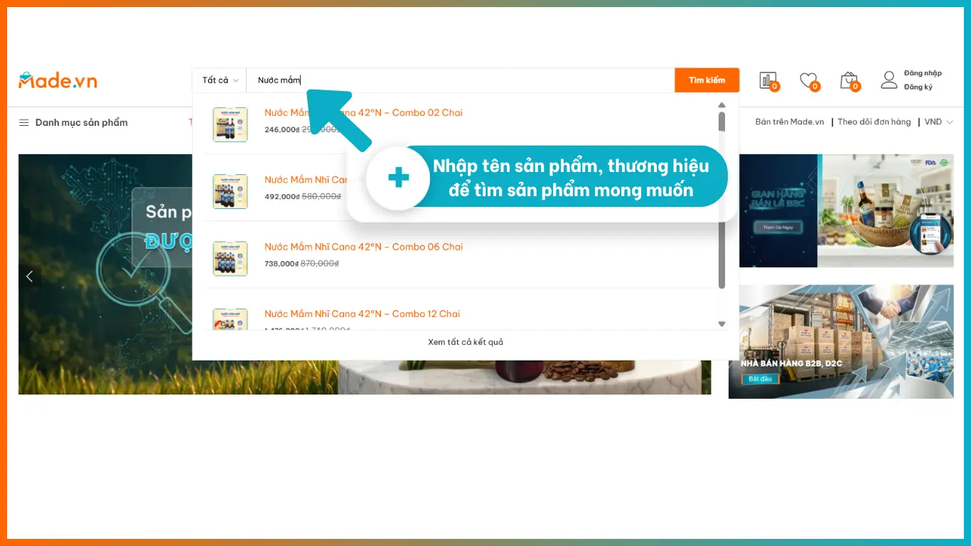 Thanh tìm kiếm sản phẩm
