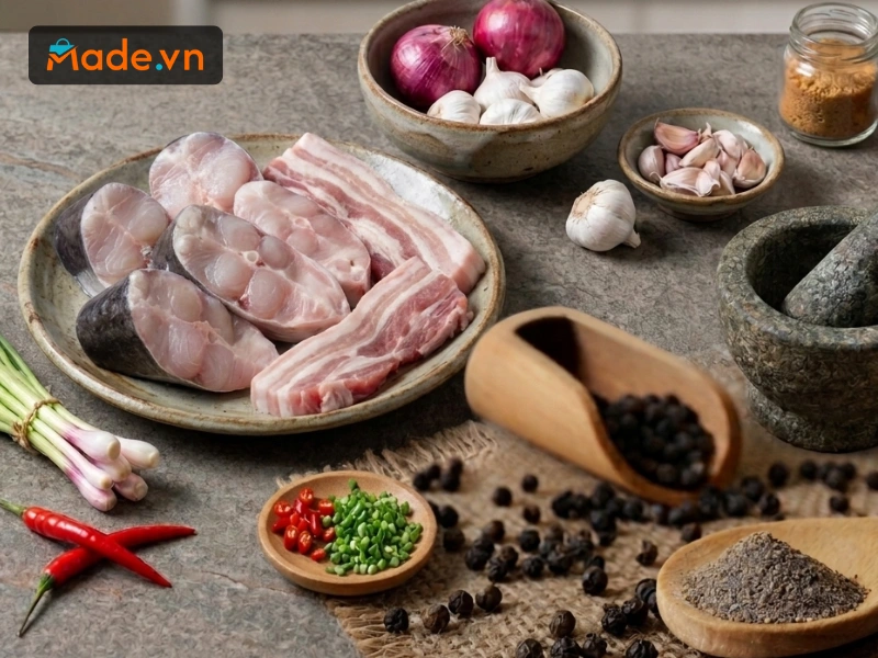 Các nguyên liệu cần chính cho món cá kho tộ