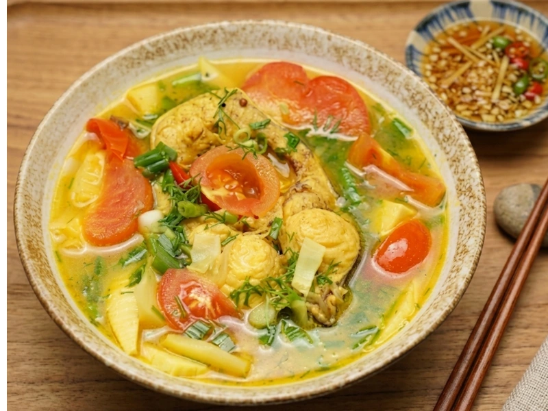 Canh cá măng chua có mùi thơm, vị chua ngọt lạ miệng, nhiều người mê