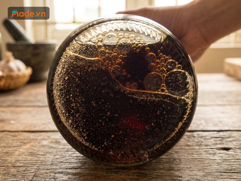 Hiện tượng lắng đọng muối ở chai nước mắm