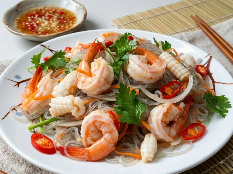 Miến xào hải sản kiểu Thái