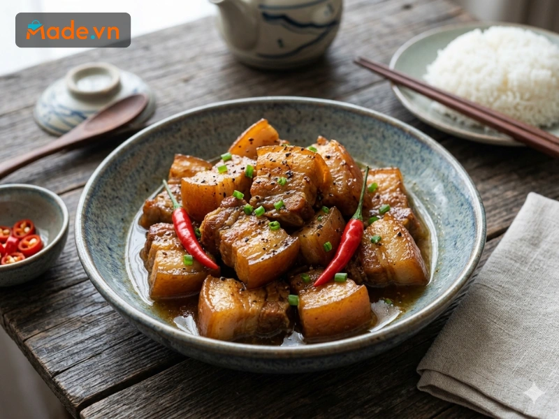Món thịt heo kho nước mắm đưa cơm