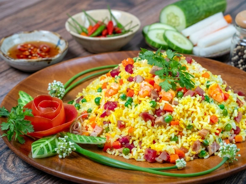 Một món ăn chắc bụng cho bữa sáng là cơm chiên trứng