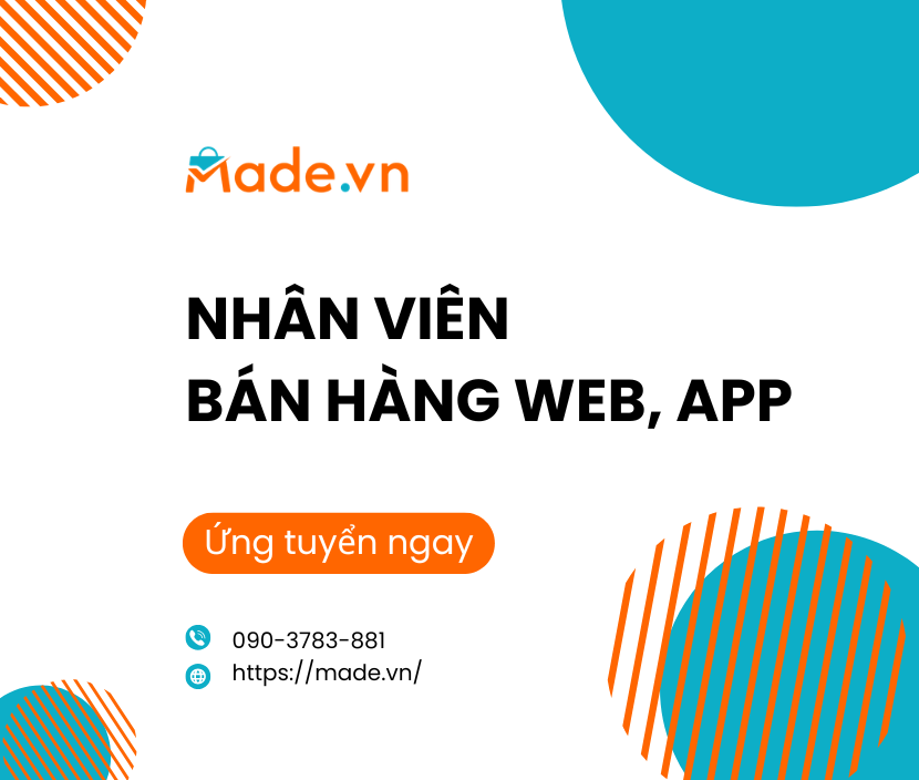 Tuyển dụng Nhân viên bán hàng Web, App