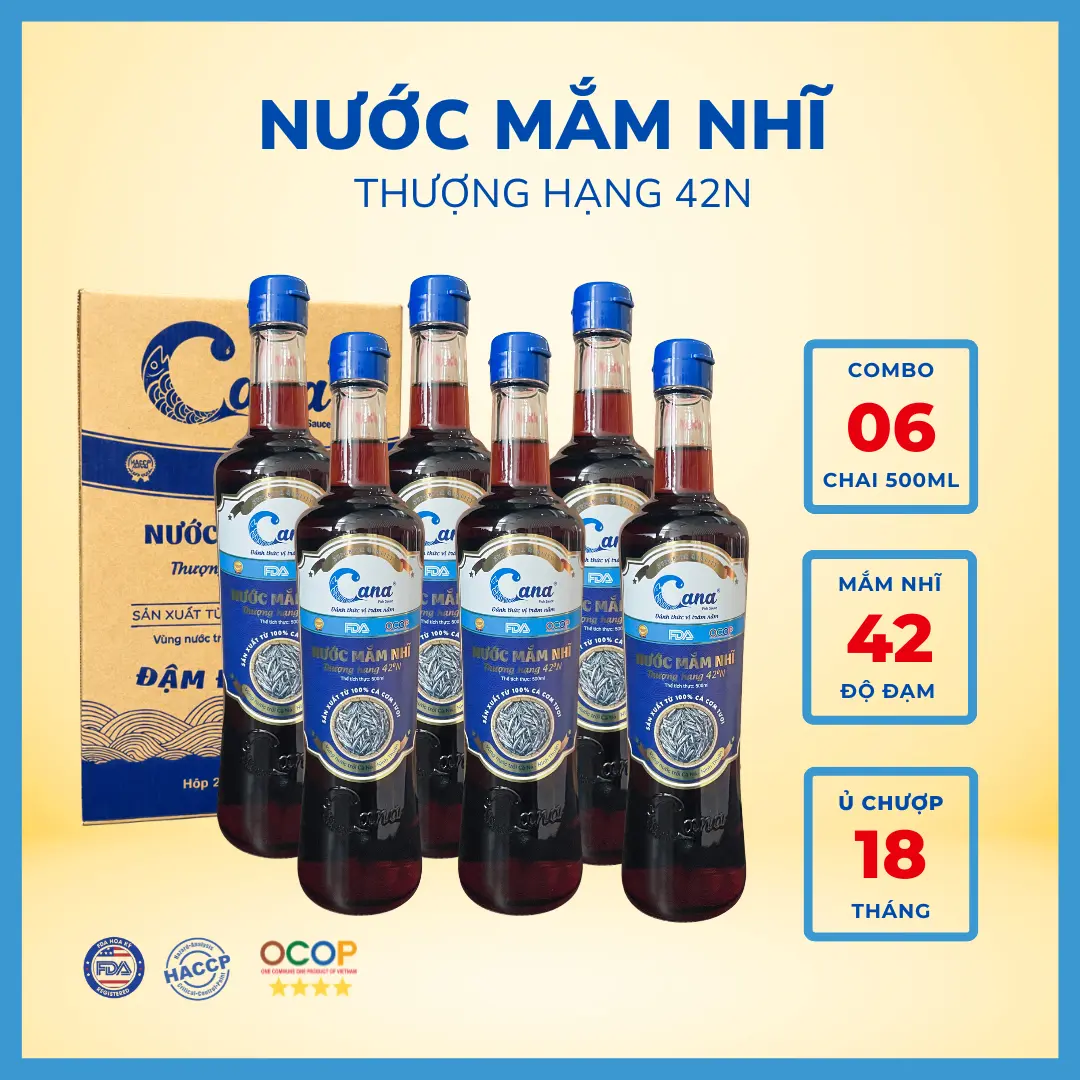 Nước Mắm Nhĩ Cana 42°N – Combo 06 Chai