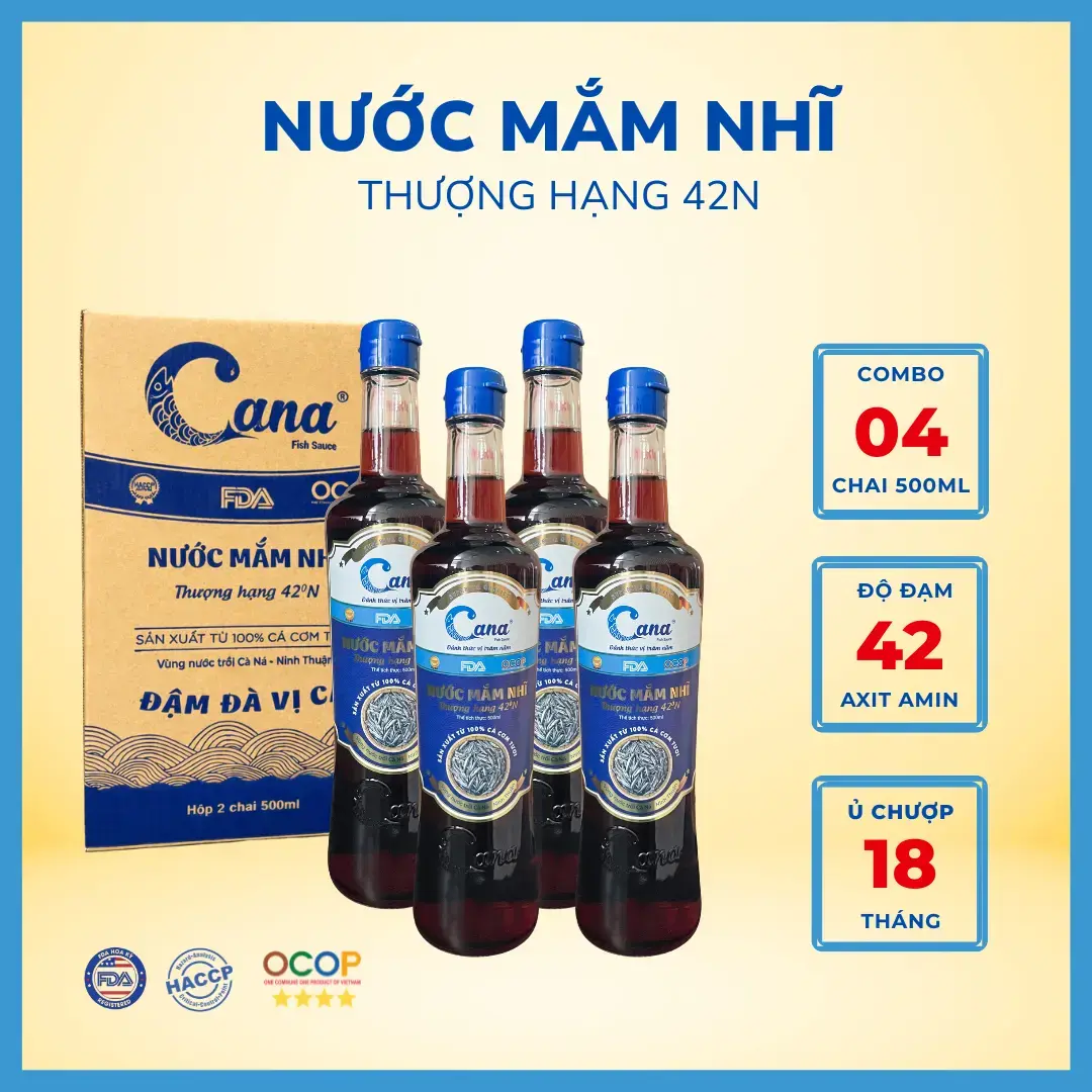Nước Mắm Nhĩ Cana 42°N – Combo 04 Chai