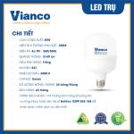 Bóng Led Trụ Nhựa W65 Vianco - T22VA